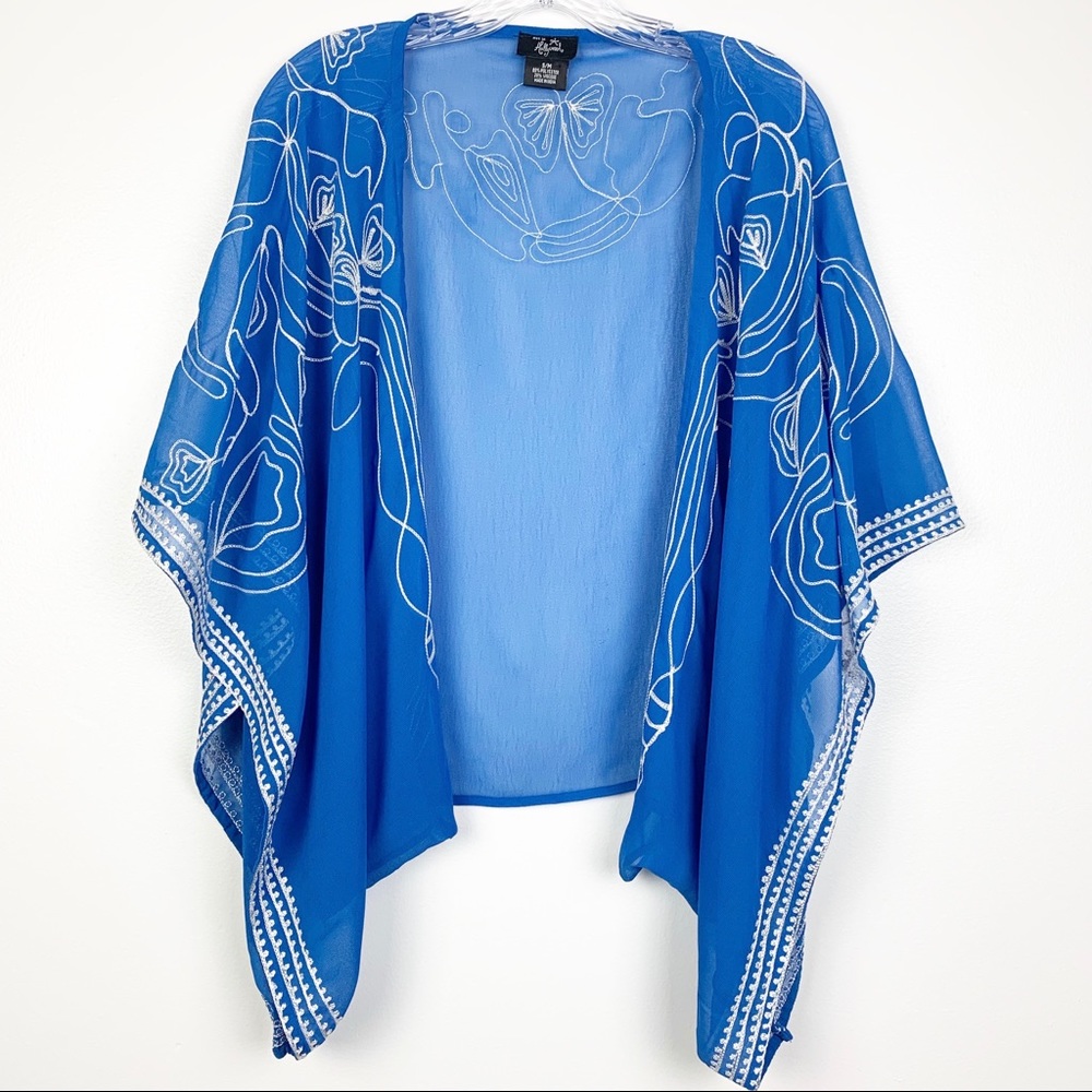 Hot In Hollywood Kimono Top Blue S/M